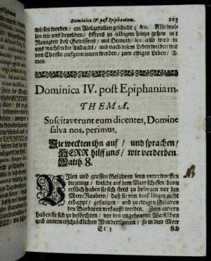 Dominica IV. post Epiphaniam. - Dominica V. post Epiphaniam.