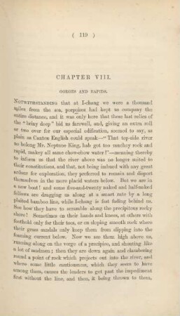 Chapter VIII. Gorges and rapids