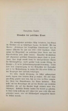 Neunzehntes Kapitel. Erwachen des politischen Sinns