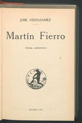 Martín Fierro : poema argentino