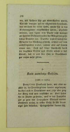 9. Karls auswärtige Geschäfte. (1521 - 1526.)