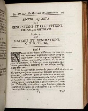 Sectio Quarta. De Generatione Et Corruptione Corporum Mistorum.