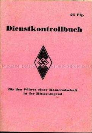 Dienstkontrollbuch eines Führers einer Kameradschaft in der Hitlerjugend für Robert Iro
