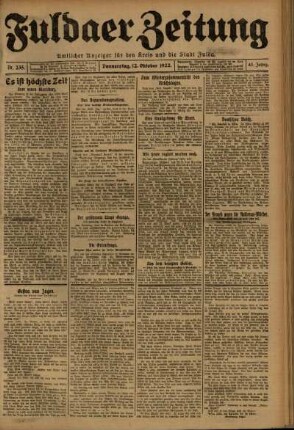Ausgabe vom Donnerstag, den 12. Oktober 1922.