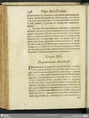 Caput XII. De generatione Antichristi