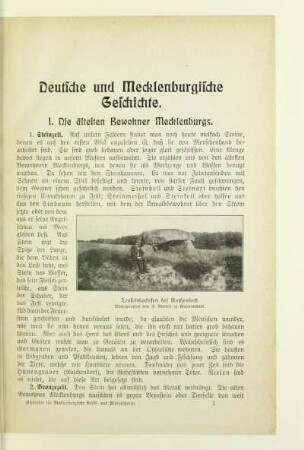 I. Die ältesten Bewohner Mecklenburgs