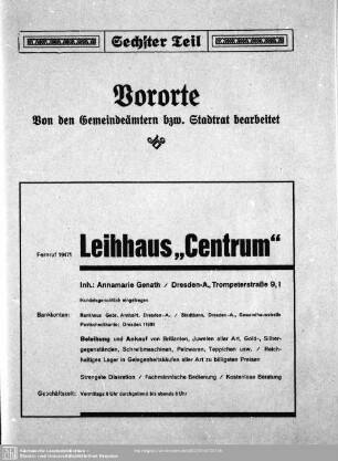 Sechster Teil. Vororte
