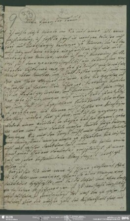 Eigenh. Brief von Sophie Bernhardi an August Wilhelm von Schlegel, Heidelberg, 04.05.1822