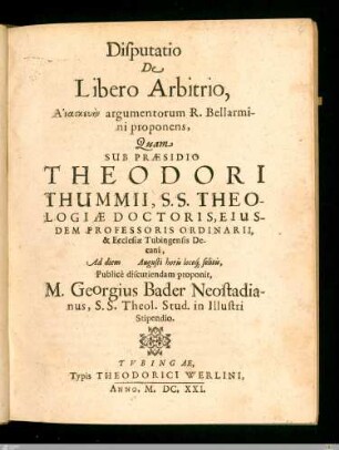 Disputatio De Libero Arbitrio, Anaskeuēn argumentorum R. Bellarmini proponens