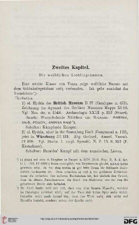 Zweites Kapitel: Die weiblichen Lieblingsnamen