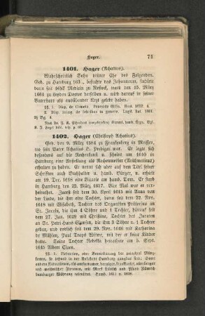 1402. Hager (Christoph Achatius).
