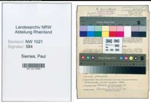 Entnazifizierung Paul Siemes , geb. 25.06.1903 (Prourist)