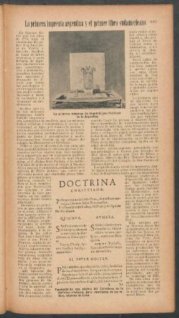La primera imprenta argentina y el primer libro sudamericano