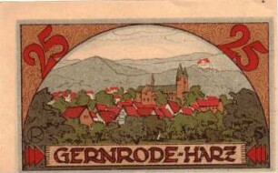 Notgeld der Stadt Gernrode im Harz