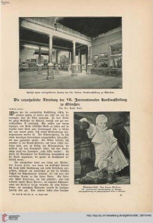 12: Die retrospektive Abteilung der VII. Internationalen Kunstausstellung zu München