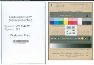 Entnazifizierung Franz Wortmann , geb. 07.10.1907 (Bergmann)