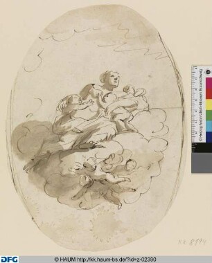 Caritas auf Wolken