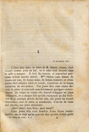 Au jour le jour, 1