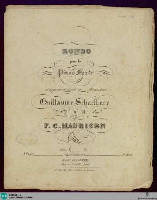 Rondo pour le Piano Forte : Oeu: 2