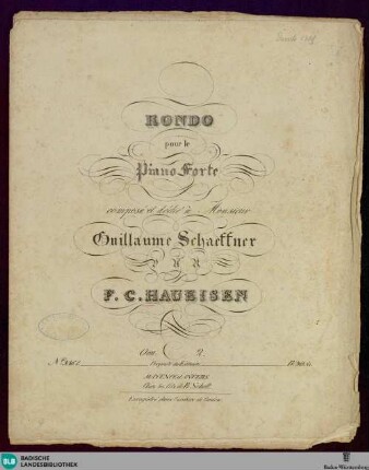 Rondo pour le Piano Forte : Oeu: 2