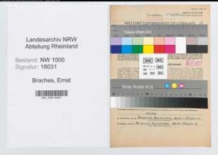 Entnazifizierung Ernst Braches, geb. 14.04.1893 (Anstreicher)