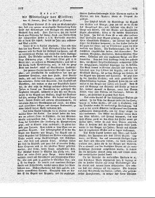 Ueber die Mineralogie von Sicilien