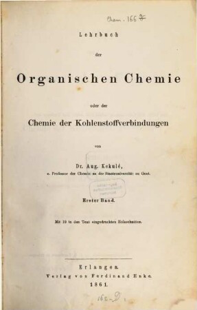 Lehrbuch der organischen Chemie : (Mit in den Text eingedrückten Holzschnitten), 1