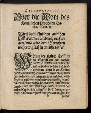 Leichpredigt.