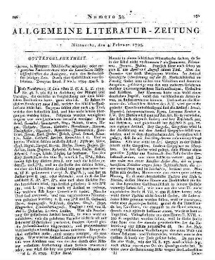 Biblische Encyclopädie oder exegetisches Realwörterbuch über die sämmtlichen Hülfswissenschaften des Auslegers. Bd. 2. [Hrsg.: J. G. F. Leun]. Gotha: Ettinger 1794