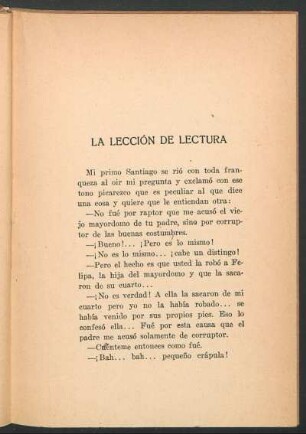 La lección de lectura