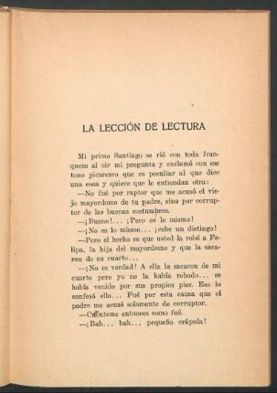 La lección de lectura