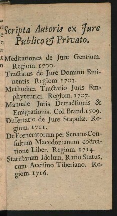 Scripta Autoris ex Jure Publico & Privato.