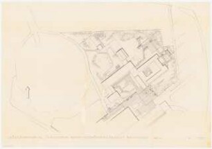 Grünflächen am Schulzentrum, Hilden: Berufsschule: Lageplan mit Gartenplan 1:500, Deckblatt