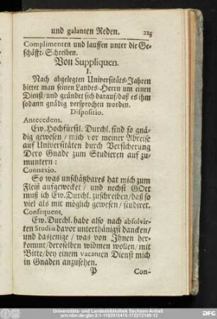 Von Suppliquen.