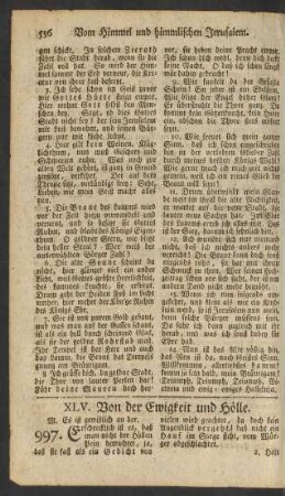 XLV. Von der Ewigkeit und Hölle.