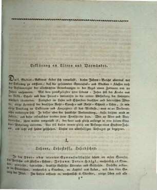 Jahresbericht der K. Studienanstalt in Passau für das Studienjahr .... 1816