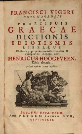 De praecipuis Graecae dictionis Idiotismis