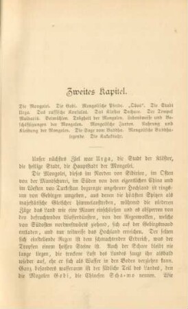 Zweites Kapitel. Die Mongolei ...