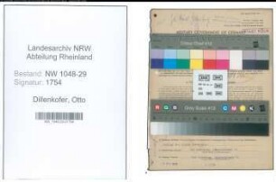 Entnazifizierung Otto Dillenkofer , geb. 10.03.1894 (Beamter)