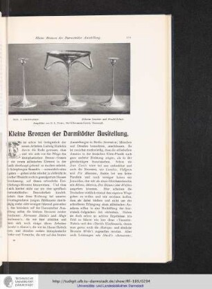 Kleine Bronzen der Darmstädter Ausstellung