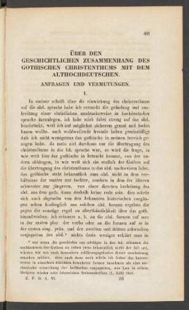 Über Den Geschichtlichen Zusammenhang Des Gothischen Christenthums Mit Dem Althochdeutschen.