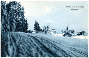 Schellerhau. Blick auf Schellerhau im Winter