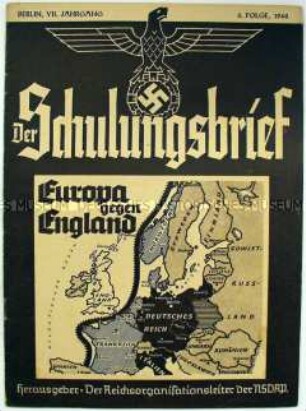 Monatsheft zur Schulung von NSDAP-Funktionären zum Krieg gegen England