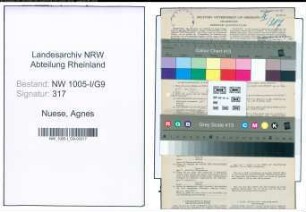Entnazifizierung Agnes Nuese , geb. 07.08.1916 (Postfacharbeiterin)