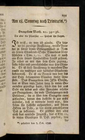 651-661, Am 18. Sonntag nach Trinitatis