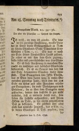 651-661, Am 18. Sonntag nach Trinitatis