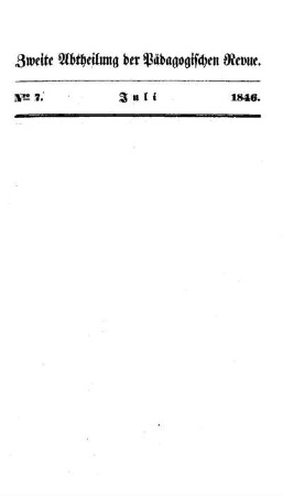Bd. 14, Abt. 2, H. 7: Heft Bd. 14, Abt. 2, H. 7