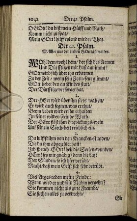 Der 41. Psalm. - Der 50. Psalm.