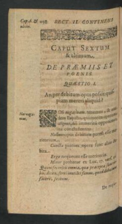 Caput Sextum & ultimum. De Praemiis Et Poenis.