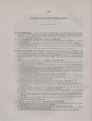Annunzi di recenti pubblicazioni.